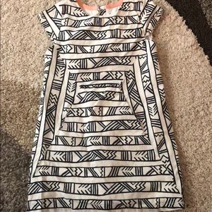 Girls black and white dress